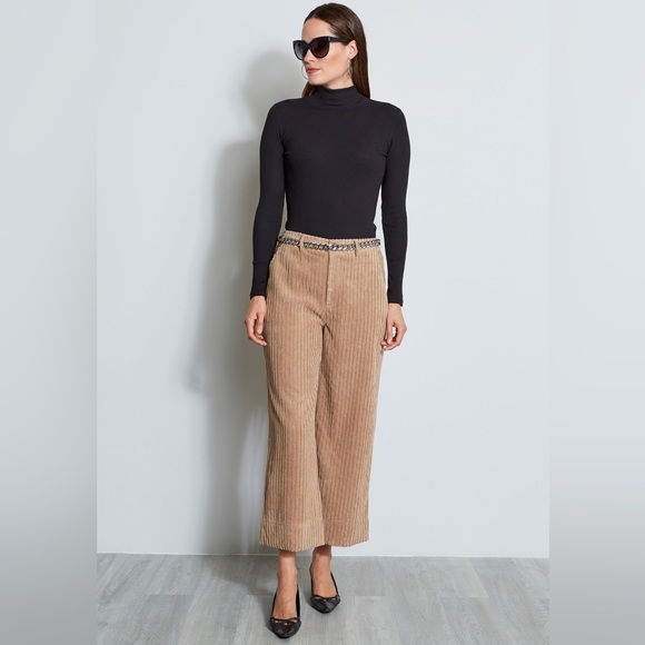 Elie Tahari Cropped Corduroy Wide Leg Pants - Picture 3 of 12